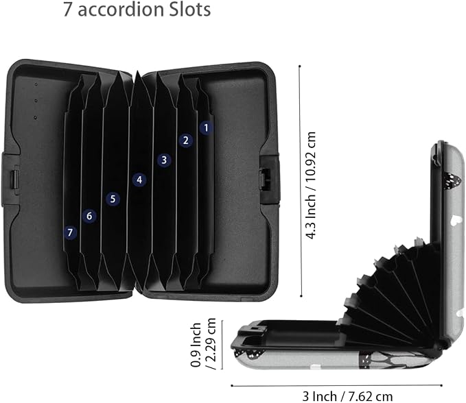Coco Rossi Credit Card Holder RFID Aluminum Small Mini Wallet Women | Metal Wallet, Business Cards Holder, ID Case, Slim Sleeves, Womens Girls Gift, Carry Wallets for Travel, Black Butterfly