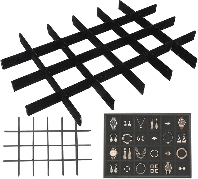 VOSAREA 1 Set Jewelry Tray Organizer Divider Jewelry Display Storage Tray Dividers for Organizing Boxes And Showcases