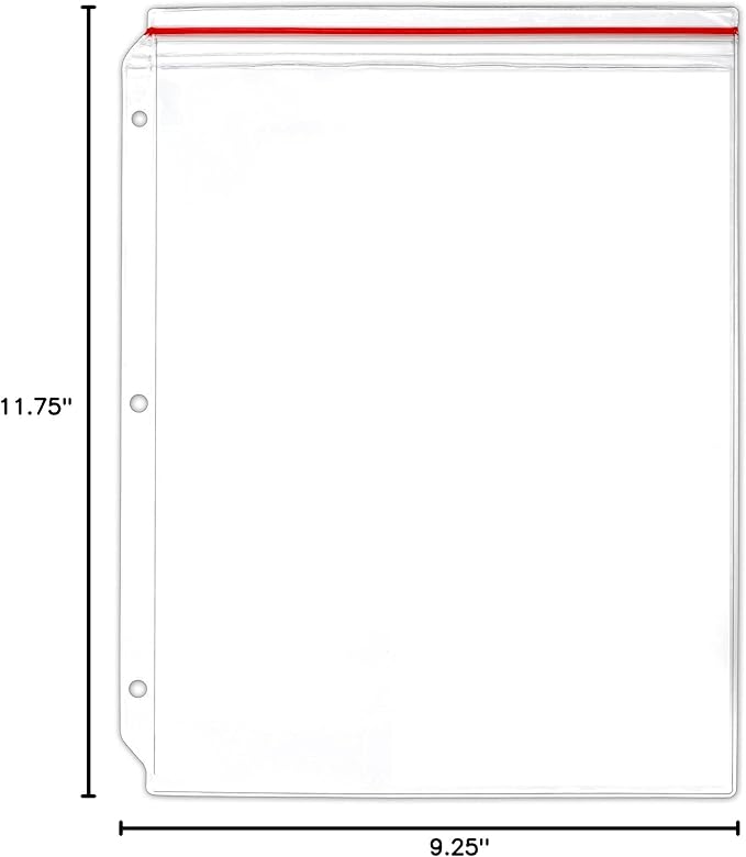 StoreSMART - Supply Zipper Case for 3-Ring Binders - 25-Pack - Vinyl Plastic - VH309-25