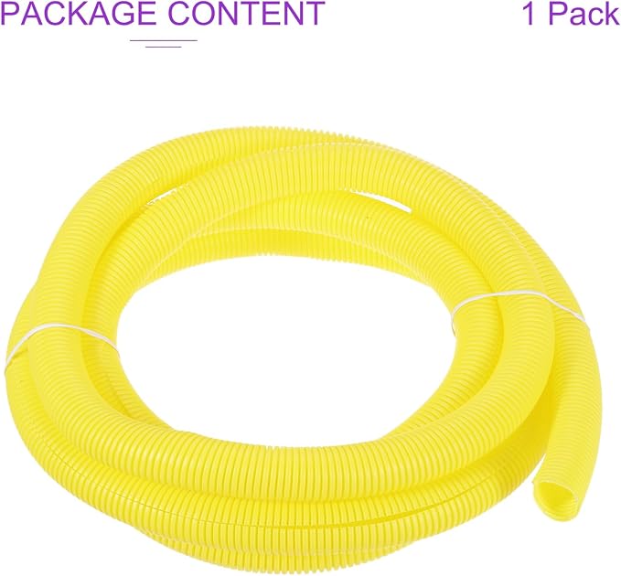 DMiotech 10ft Wire Loom Split Tubing 3/4 Inch(19 Mm) ID, Cord Protectors from Pet Flexible Conduit Cable Management for Office, Home, Garden, Yellow