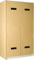 HomeStock Uniform Storage Cabinet - 48" Wide Lockable Doors - Band & Apparel Cabinet - 84" Tall