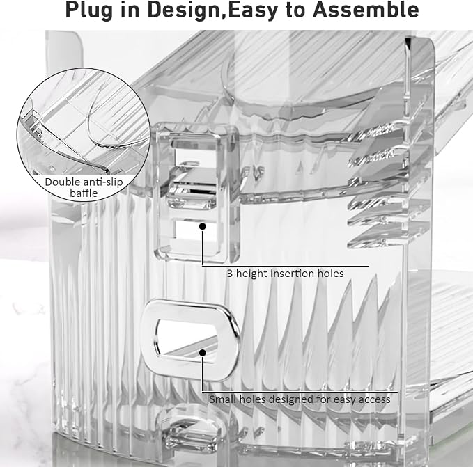 36 Pack Clear Shoe Slots Organizer - Adjustable Height 3.7''to 7.7'' Shoe stackers for a pair of shoes ,Shoe rack storage shoe space saver 50%,Easy to assemble shoe hold shoe organizer for cloest