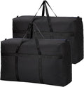 160L Extra Large Moving Bags with Strong Zippers & Carrying Handles, Storage Bags Storage Totes for Clothes, Moving Supplies, Space Saving Storage Bag Organizer for Moving, Traveling (Black-160L)