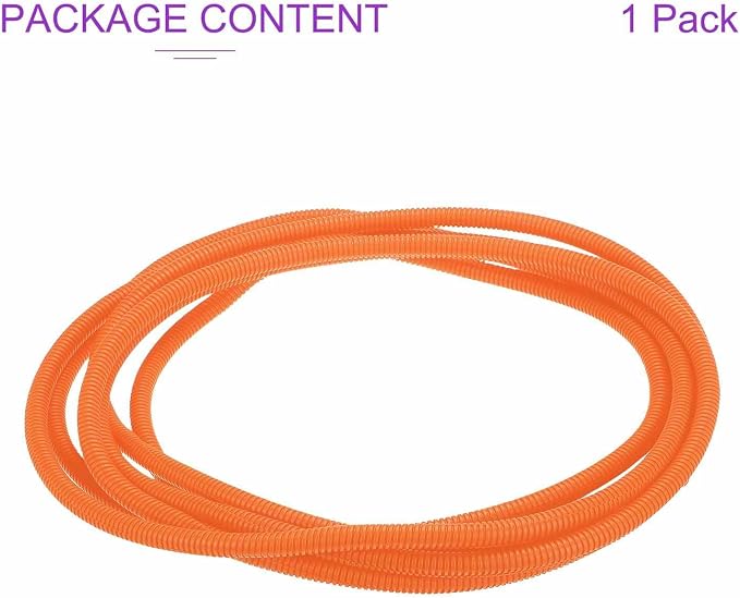 DMiotech 10ft Wire Loom Split Tubing 3/8 Inch(9.5mm) ID, Cord Protectors from Pet Flexible Conduit Cable Management for Office Home Garden, Orange