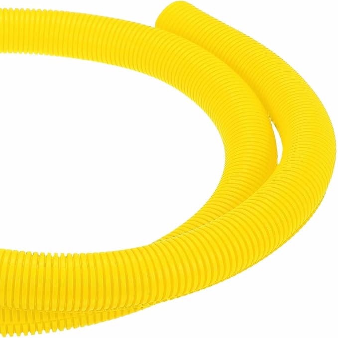 DMiotech 6.6ft Wire Loom Split Tubing 1 1/2 Inch(38.1mm) ID, Cord Protectors from Pet Flexible Conduit Cable Management for Office Home Garden, Yellow
