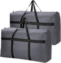 130L Extra Large Storage Bags Big Foldable Duffle Bag for Travel (Grey-130L)