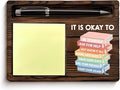 Inspirational Gifts It's Okay to Be Yourself Sticky Note Holder Motivational Self-Stick Note Pad Holders Home School Counselor Therapy Office Classroom Decor