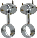Desunia Die-Cast Mid Hanger for Chrome Round Closet Rod | 2 Pack