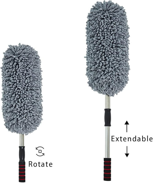 (3 Pack) Microfiber Car Duster Exterior Scratch Free, Extendable Handle Interior Multipurpose dust Cleaning Duster for car