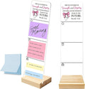 Monitor Memo Board Christian Nurse“She is Clothed in Strength and Dignity” | Sticky Note Holder, Acrylic Post It Note Holder With Wooden Base, Includes 100 Notes, Religious Nurse Desk Organizer
