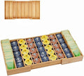 K Cup Holder Bamboo Coffee Pod Holder Drawer Organizer, Expandable K Cup Pod Storage Tea Bag Storage for Coffee Station Home Office and Kitchen