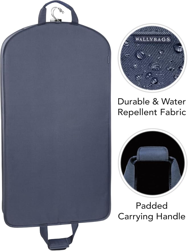 WallyBags® 40” Deluxe Carry-On Travel Garment Bag, Perfect for Suits and Shirts
