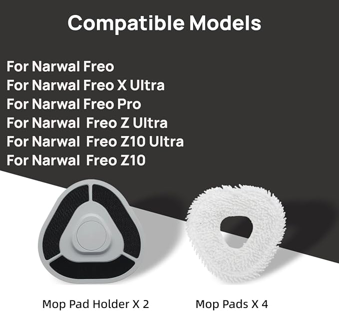 Mop Pad Holder Compatible with Narwal Freo X Ultra, Freo,Z10 Ultra | Mop Pad Plate Holder Compatible with Narwal Freo X Ultra, Freo,Freo Z Ultra, Freo Z10, Z10 Ultra Robot Vacuum Mop Spare Parts