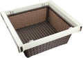 Pull Out Cabinet Storage Basket,Wardrobe Storage Organiser,Stackable Detachable Baskets Closet Storage Box,for Kitchen Office Wardrobes Cupboard Storage,Brown 2-864x220x470mm