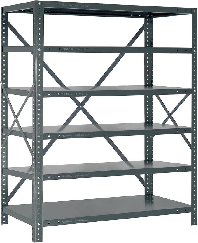 Quantum Storage Systems 39-1836-6 IRONMAN Solid Heavy Duty 6 Shelves 39" H x 36" W x 18" D
