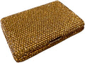 1Pc Card Wallet Card Case Bling Bling Business Card Holder,Gold | Fashion,Crystal and Aluminum,Unisex-Adults,Compact Purse,Rhinestone