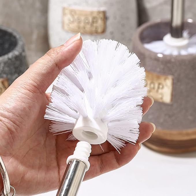 Toilet Bowl Brush and Holder Toilet Brushes with 304 Stainless Steel Handle for Bathroom Toilet Cleaner Brush, No Dead Angle Home Cleaning Utensils Bathroom Accessories (Color : A) (C)