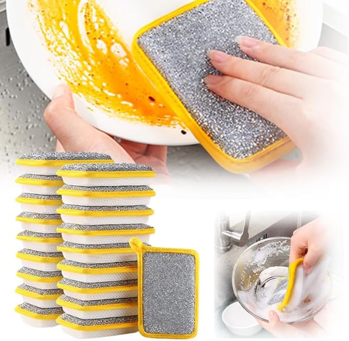 20PCS Multipurpose Dishwashing Rags, 2024 New Double Sided Sponge Kitchen Dishcloth, Multi-Purpose Absorbent Sponge Dishwashing Rags for Washing Dishes Cleaning Kitchen(3.94 * 5.91inch)