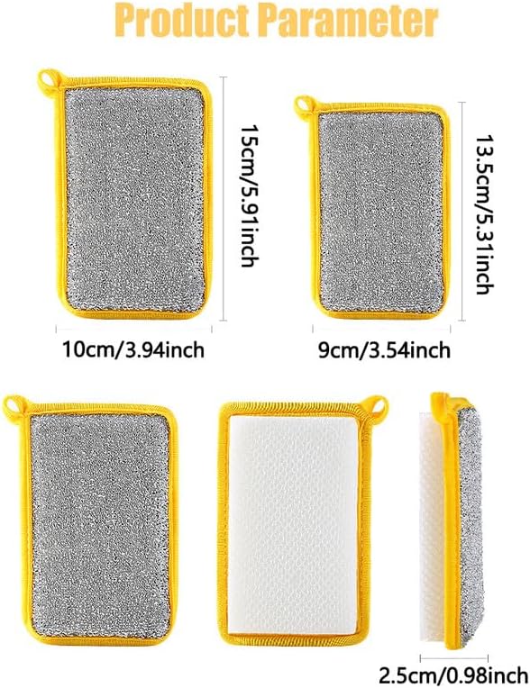 20PCS Multipurpose Dishwashing Rags, 2024 New Double Sided Sponge Kitchen Dishcloth, Multi-Purpose Absorbent Sponge Dishwashing Rags for Washing Dishes Cleaning Kitchen(3.94 * 5.91inch)