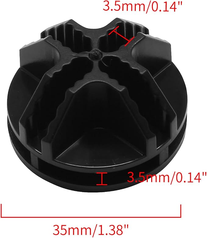 30 Pcs Wire Cube Connectors for Modular Storage Shelving (Black) | Durable ABS Plastic, 8-Slot Multi-Directional Design, Fits 3.5mm Panels, Reusable Connectors, for Wire Cube Shelving
