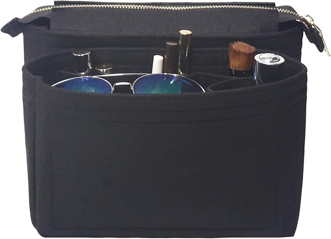 Bag Organizer, Bag Shaper Purse Insert Felt Organizer Fit in NeoNoe Noé and other Bucket Bags - black