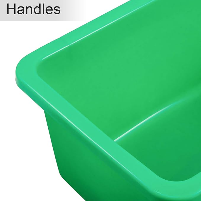 Zonon 12 Pcs Plastic Cubby Storage Bin Back to School Classroom Cubby Organization Storage Container with 1 Pack Self Adhesive Label for Office School Library(Colorful,15.51 x 11.57 x 4.92)