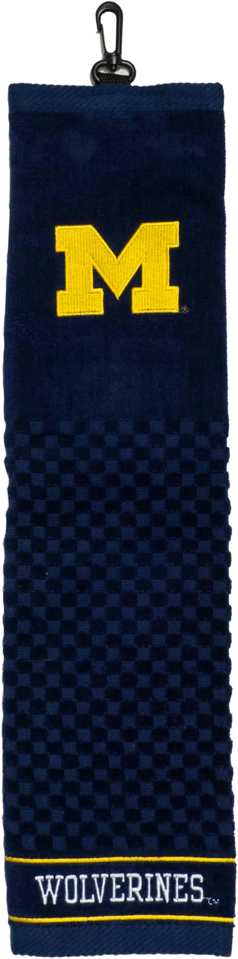 Team Golf NCAA Michigan Wolverines Embroidered Golf Towel, Checkered Scrubber Design, Embroidered Logo (Pack of 6)