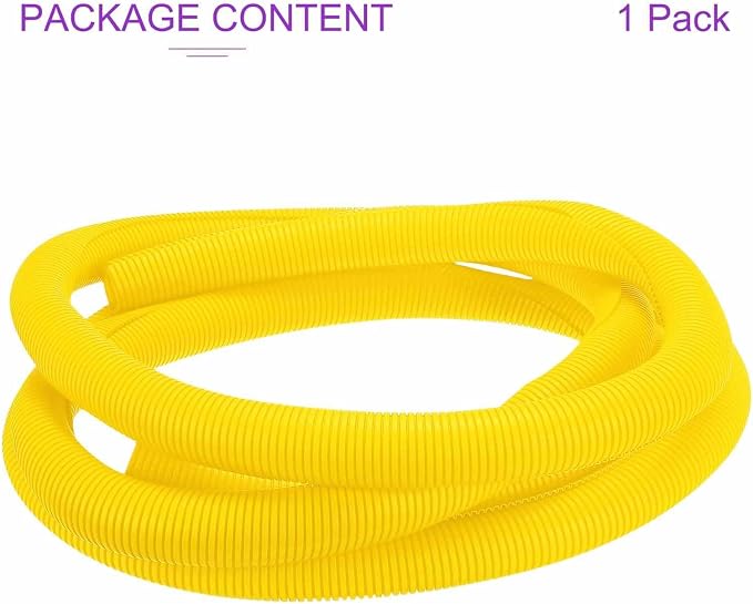 DMiotech 20ft Wire Loom Split Tubing 2 Inch(50.8mm) ID, Cord Protectors from Pet Flexible Conduit Cable Management for Office Home Garden, Yellow