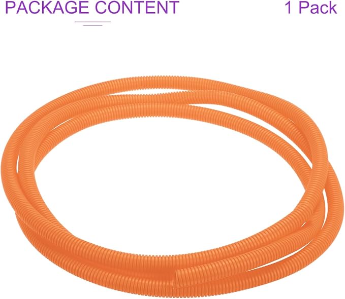 DMiotech 10ft Wire Loom Split Tubing 1/2 Inch(12.7mm) ID, Cord Protectors from Pet Flexible Conduit Cable Management for Office Home Garden, Orange