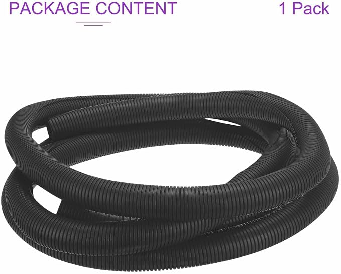 DMiotech 20ft Wire Loom Split Tubing 2 Inch(50.8mm) ID, Cord Protectors from Pet Flexible Conduit Cable Management for Office Home Garden, Black