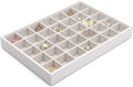 VLANDO Stackable 1-Layer Jewelry Tray - Multipurpose Jewelry Accessories Display Storage and Organizer for Earring Necklace Bracelet Ring, White