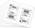 MFLABEL Half Sheet Shipping Labels 2-UP (300 Labels, 8.5"x5.5") - Round Corner Laser/Inkjet Labels for FedEx, UPS, Amazon FBA Strong Adhesion Corrugated Box Labels