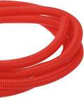 DMiotech 20ft Wire Loom Split Tubing 1 Inch(25.4mm) ID, Cord Protectors from Pet Flexible Conduit Cable Management for Office Home Garden, Red
