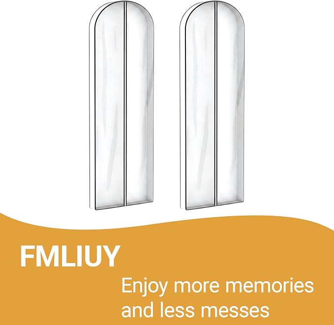 2 Pack 60" Clear Garment Bags for Hanging Clothes,4" Gusseted Suit Bags for Closet Storage Non-woven Back,Long Hanging Clothes Storage Suit Cover Bags with Zipper for Coats,Jackets,Shirts