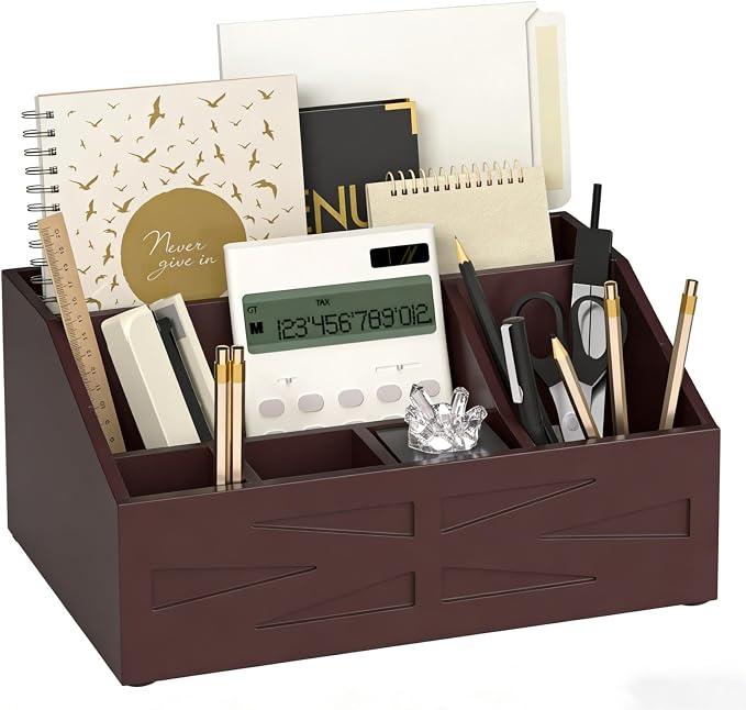 Large Mail Organizer Countertop,Farmhouse Desk and Kitchen Countertop Storage, Letter Sorter, Desk Mail Organizer and Bill Organizer, Desktop File and Paper Holder