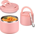 Itslife 14oz Vacuum Insulated Soup Thermo for Hot Food, Kids Lunch Container with Leakproof Buckle Lid, Wide Mouth Stainless Steel Food Jar with Spoon