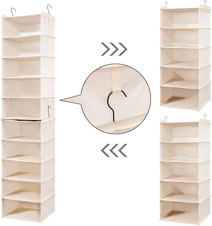 Hat Rack for Closet Organizer and Storage Fedora Hanging 10 Shelves