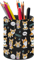 Cute Corgi Pen Holder Pencil Cup for Desk Organizer | Cute Makeup Brush Holder PU Multifunctional Office Suppliesfor Decor Home Classroom School