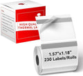 Phomemo Thermal Labels-Transparent M110 Labels for M110/M220/M221/M120/M200,1.57"x1.18"(40x30mm) 230 Labels, for Small Business/Home Use, Barcode, Address, Logo Label