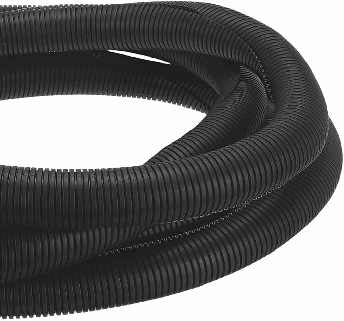 DMiotech 20ft Wire Loom Split Tubing 2 Inch(50.8mm) ID, Cord Protectors from Pet Flexible Conduit Cable Management for Office Home Garden, Black
