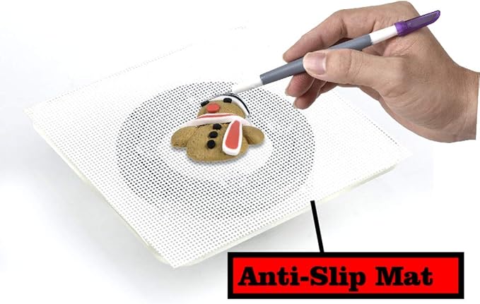 SANGLE SOPFFY 6.4-Inch Square Acrylic Cookie Turntable with Non-Slip Mat | Cake & Cupcake Decorating Rotary Stand (6.4 Inch)