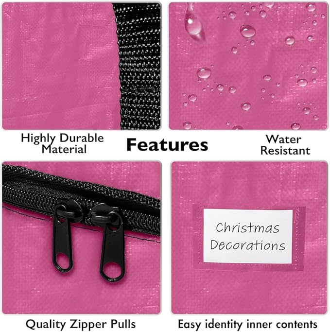 ClearSpace Oversized Moving Bags or Storage Bag – Large Moving Boxes with Backpack Straps, Zippers & Handles – Heavy-Duty Packing Bags for Moving, College Dorm, Christmas Decorations, 8 Pack