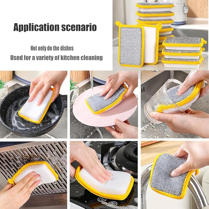 20PCS Multipurpose Dishwashing Rags, 2024 New Double Sided Sponge Kitchen Dishcloth, Multi-Purpose Absorbent Sponge Dishwashing Rags for Washing Dishes Cleaning Kitchen(3.94 * 5.91inch)