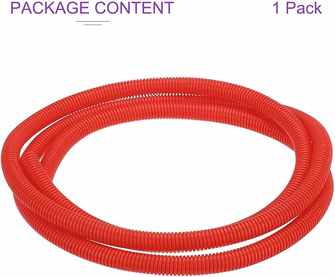 DMiotech 10ft Wire Loom Split Tubing 5/8 Inch(15.9mm) ID, Cord Protectors from Pet Flexible Conduit Cable Management for Office Home Garden, Red