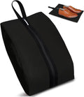 Shoe Bag for Travel, Waterproof Extra Large Shoe Storage Organizer with Handle, Multi-Functional Odor-Resistant Shoe Pouch for Gym, Soccer, Golf, Tennis Soccer Cleats Bag 16.5 x 9.8 Inches (Black)