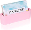 Cement Business Card Holder for Desk, Modern Desktop Business Name Card Display Stands for Women, Concrete Desk Decor, Pink