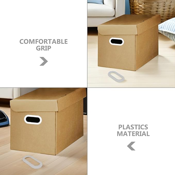 COHEALI 10pcs Plastic Box Handles for Cardboard Moving Boxes Heavy-duty Load Bearing Straps for Storage and Moving Carry Handles for Medium Storage