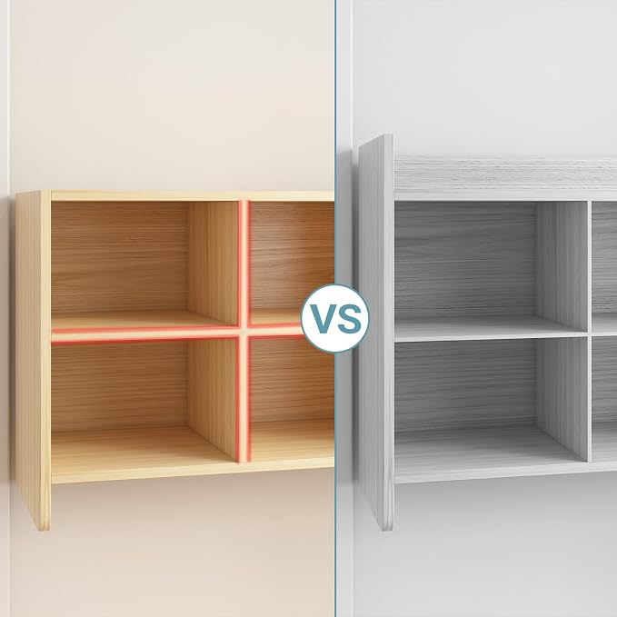 Wall-Mounted Cubby Storage Organizer 10-Section with Shoe Bench Set, Wooden Wall Cubbies with Hooks and Removable PU Cushion for Home, School, Nursery, and Kindergarten