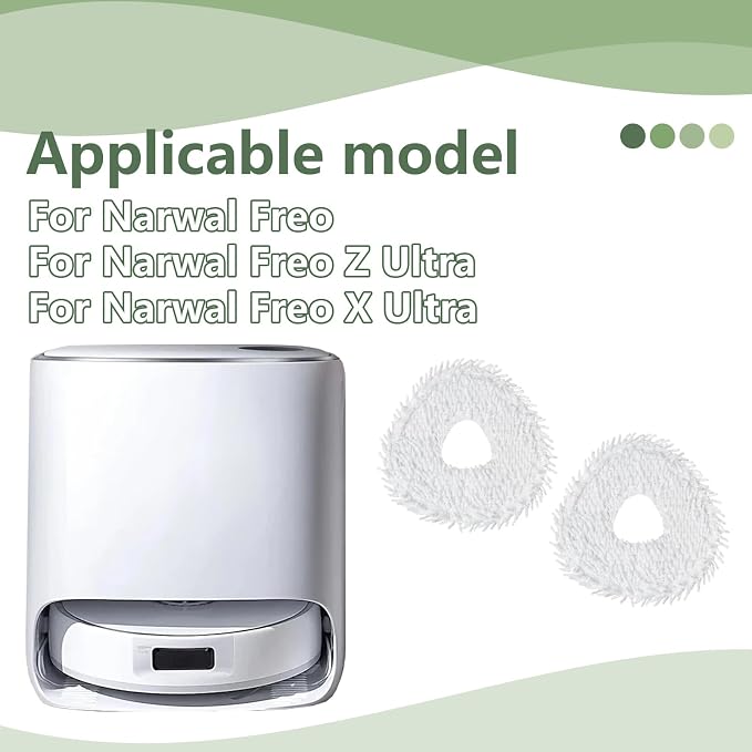 Mop Pad Accessories for Narwal Freo Z10 Ultra, Freo X Ultra, Freo, Freo Z Ultra Vacuum Cleaner, Freo Z10 Ultra Mop Pads Replacement 10 Pcs
