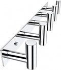 Wall Mounted Coat Rack-5 Hooks, Heavy Duty Stainless Steel Wall Hooks for Towel Coat Bag, Hat Rack Hanger Coat Hooks Towel Racks for Bathroom Entryway Kitchen Hotel (Glossy Chrome, 1 Pack)